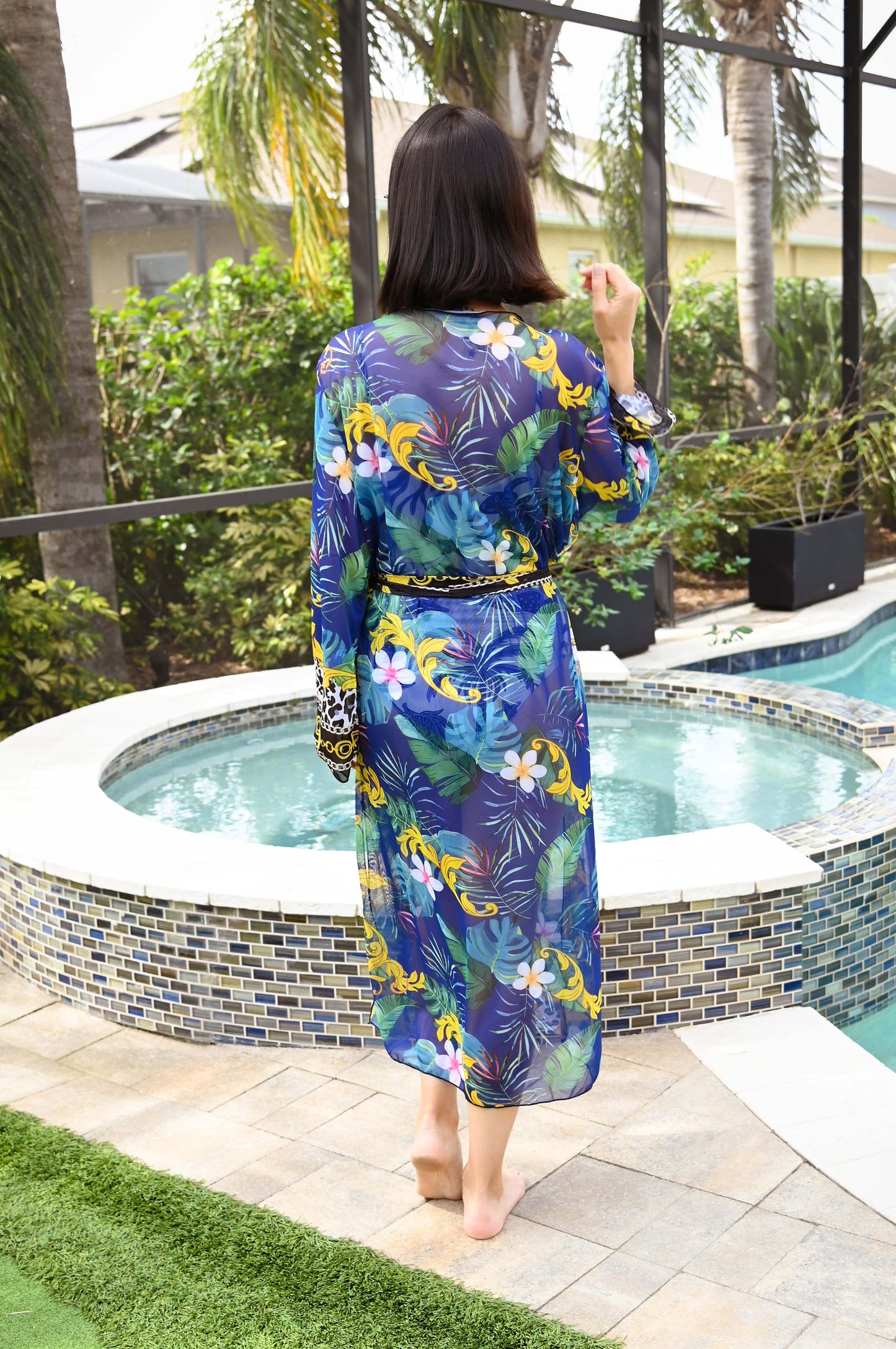Citric Kimono Cover Up