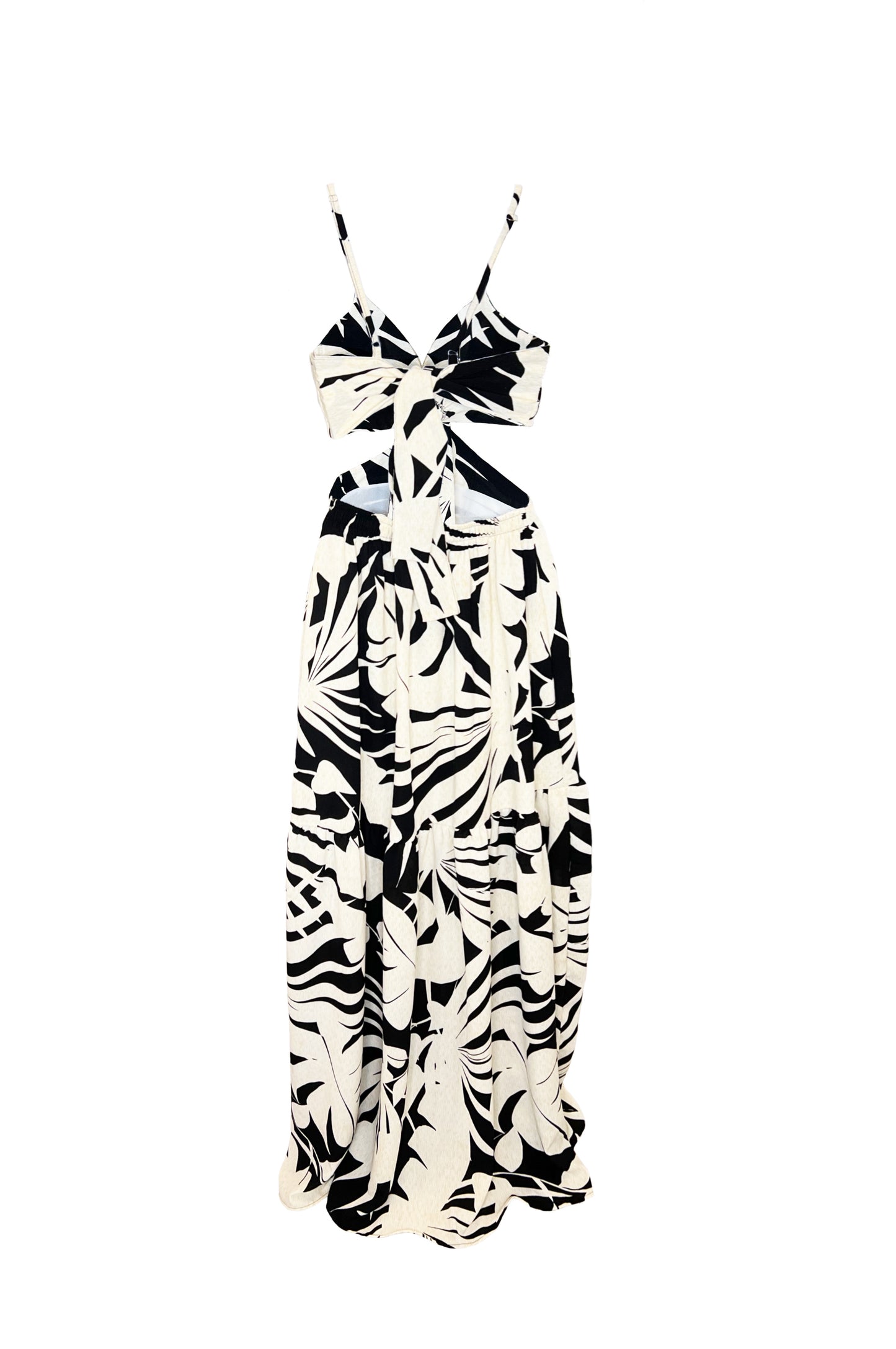 Flora Cut-Out Maxi Dress - Black
