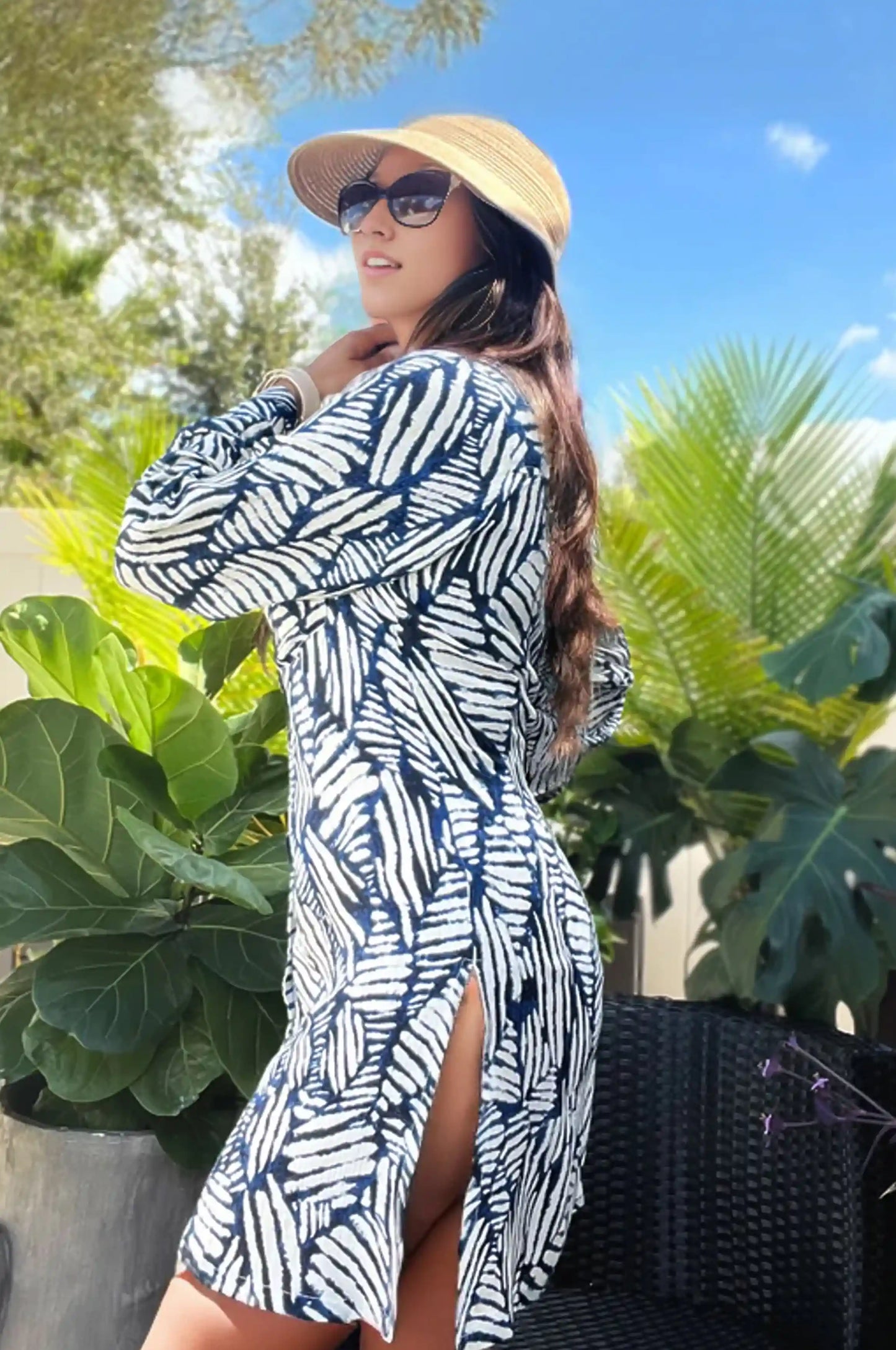 Indigo Tunic Dress Cover-Up
