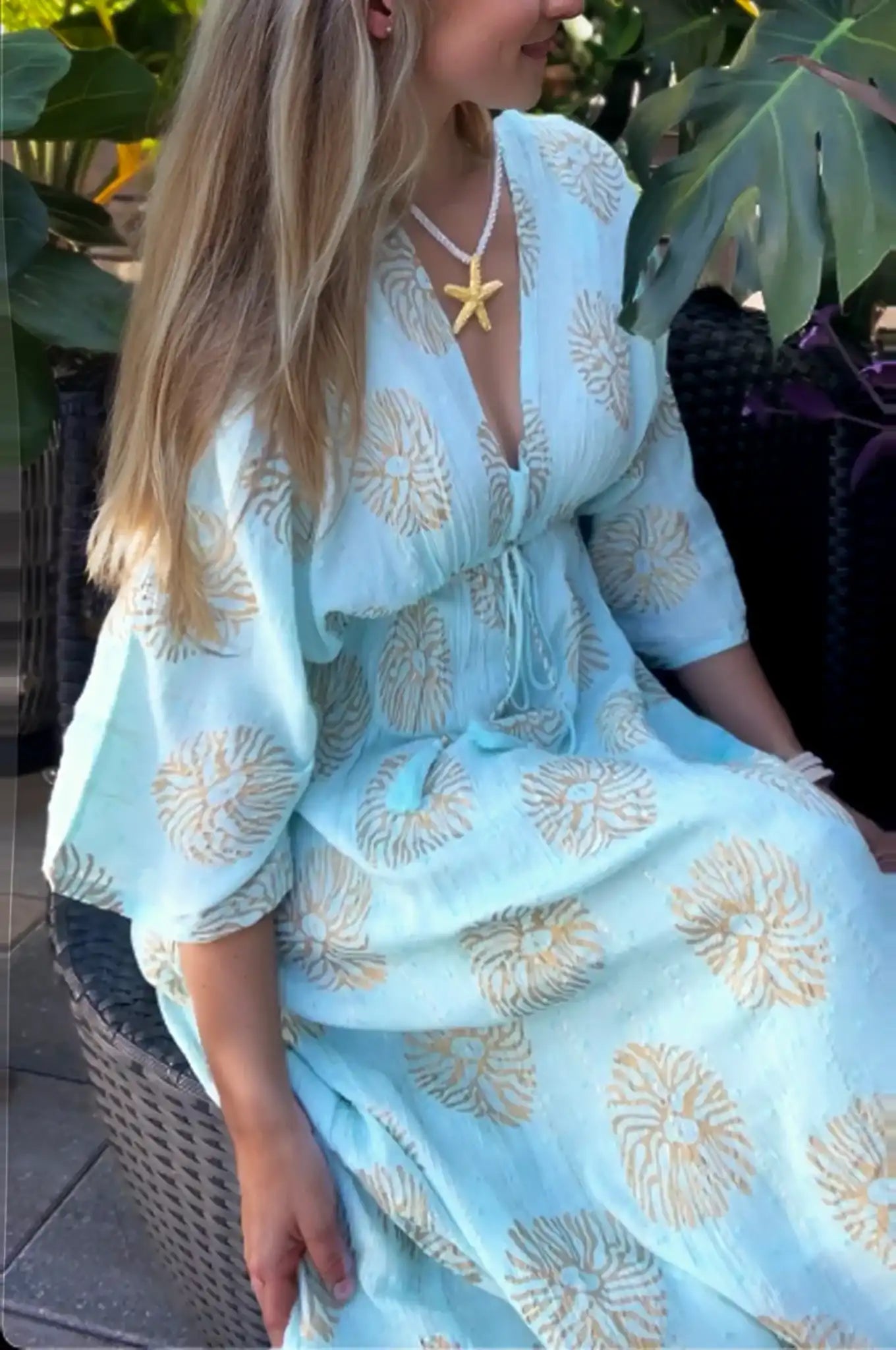 Indy Blue Sea Bohemian Dress