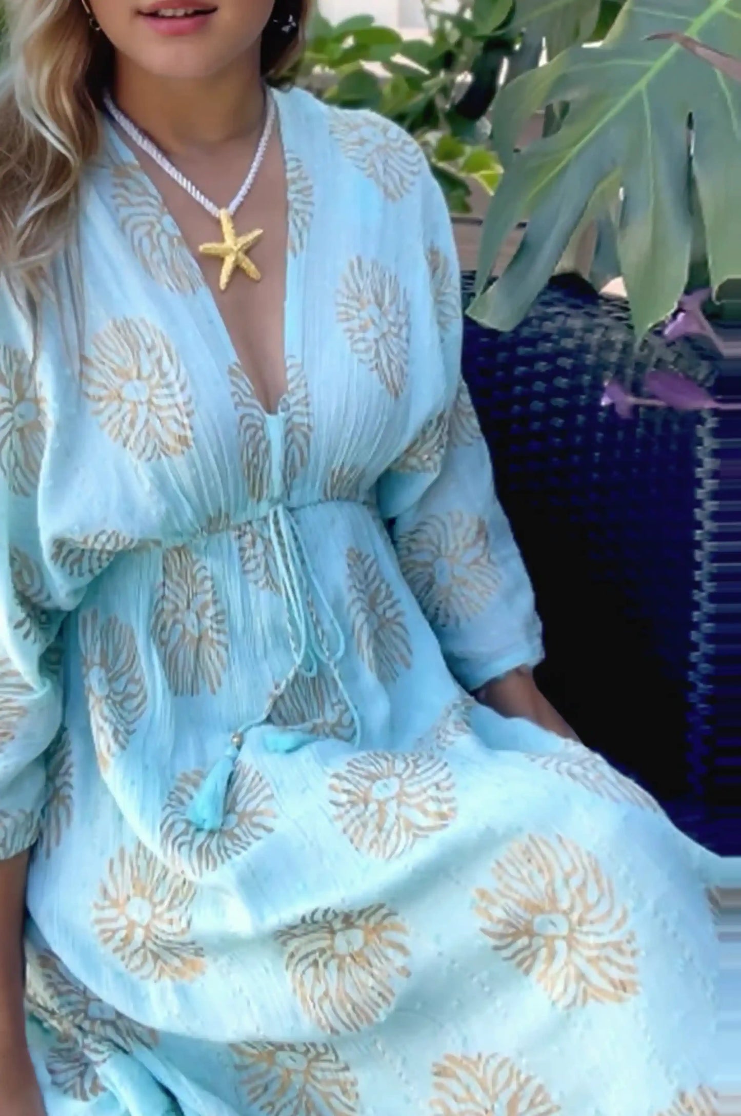 Indy Blue Sea Bohemian Dress