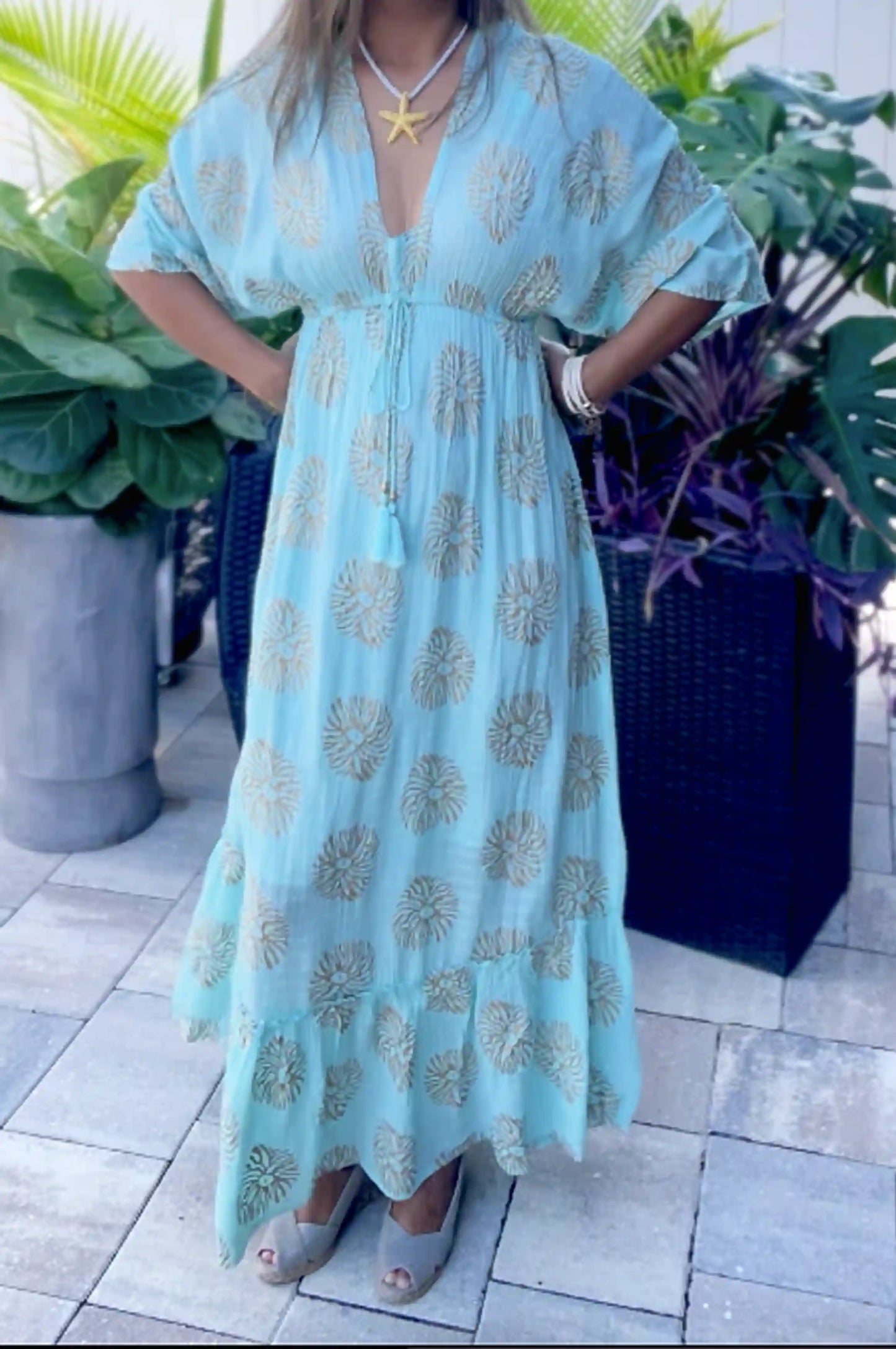 Indy Blue Sea Bohemian Dress