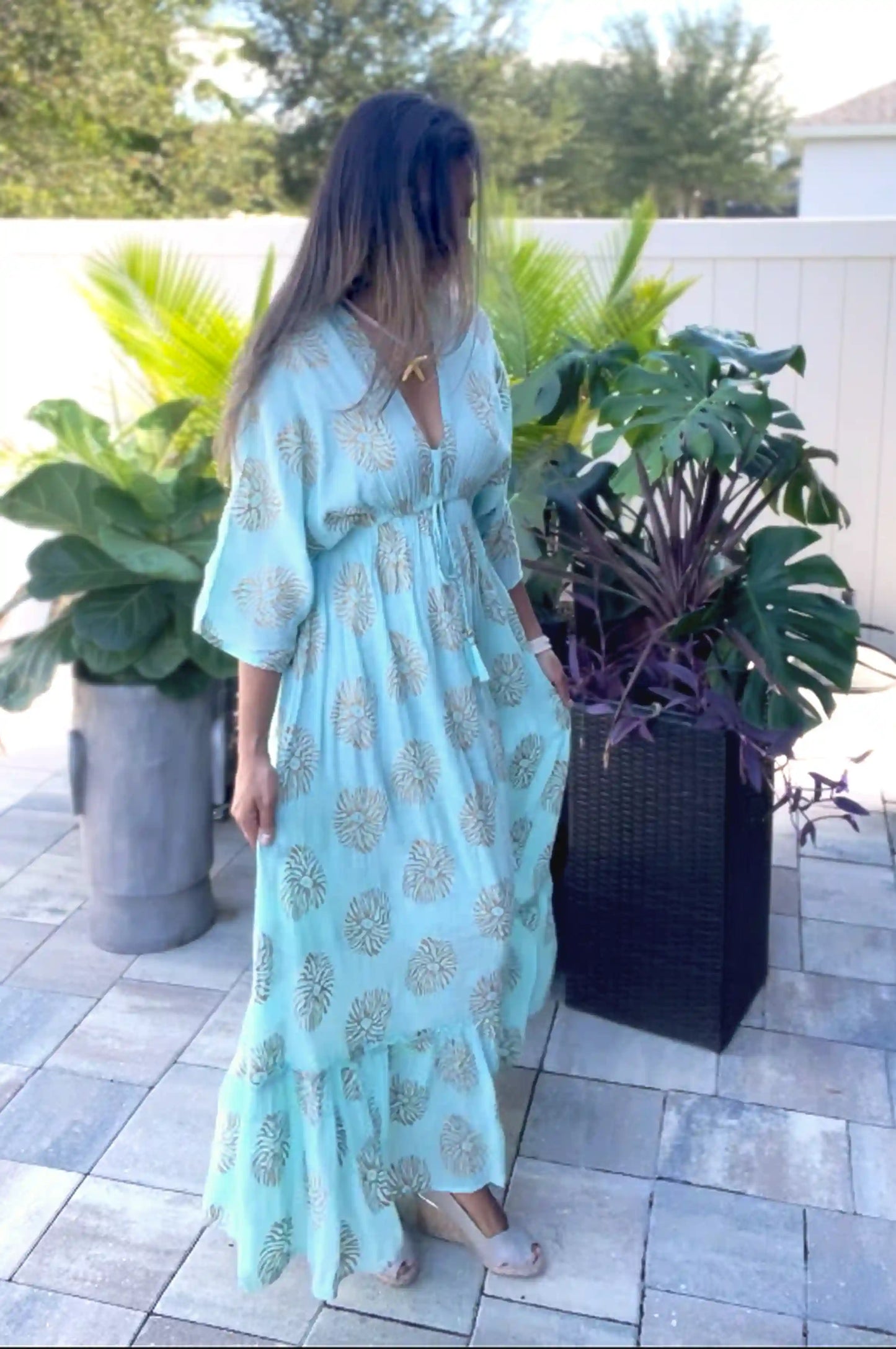 Indy Blue Sea Bohemian Dress