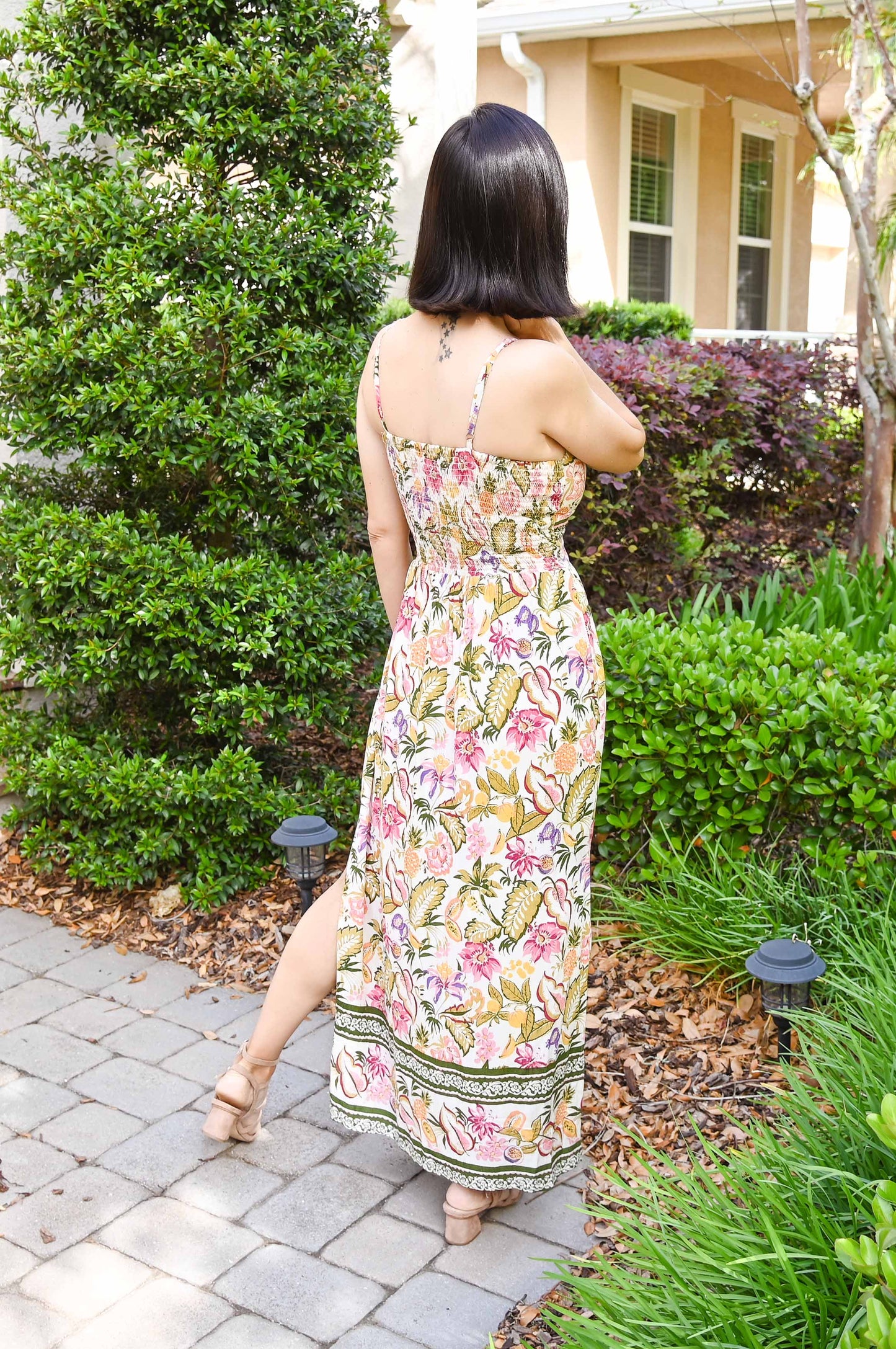 Indy Front Twist Floral Maxi Dress