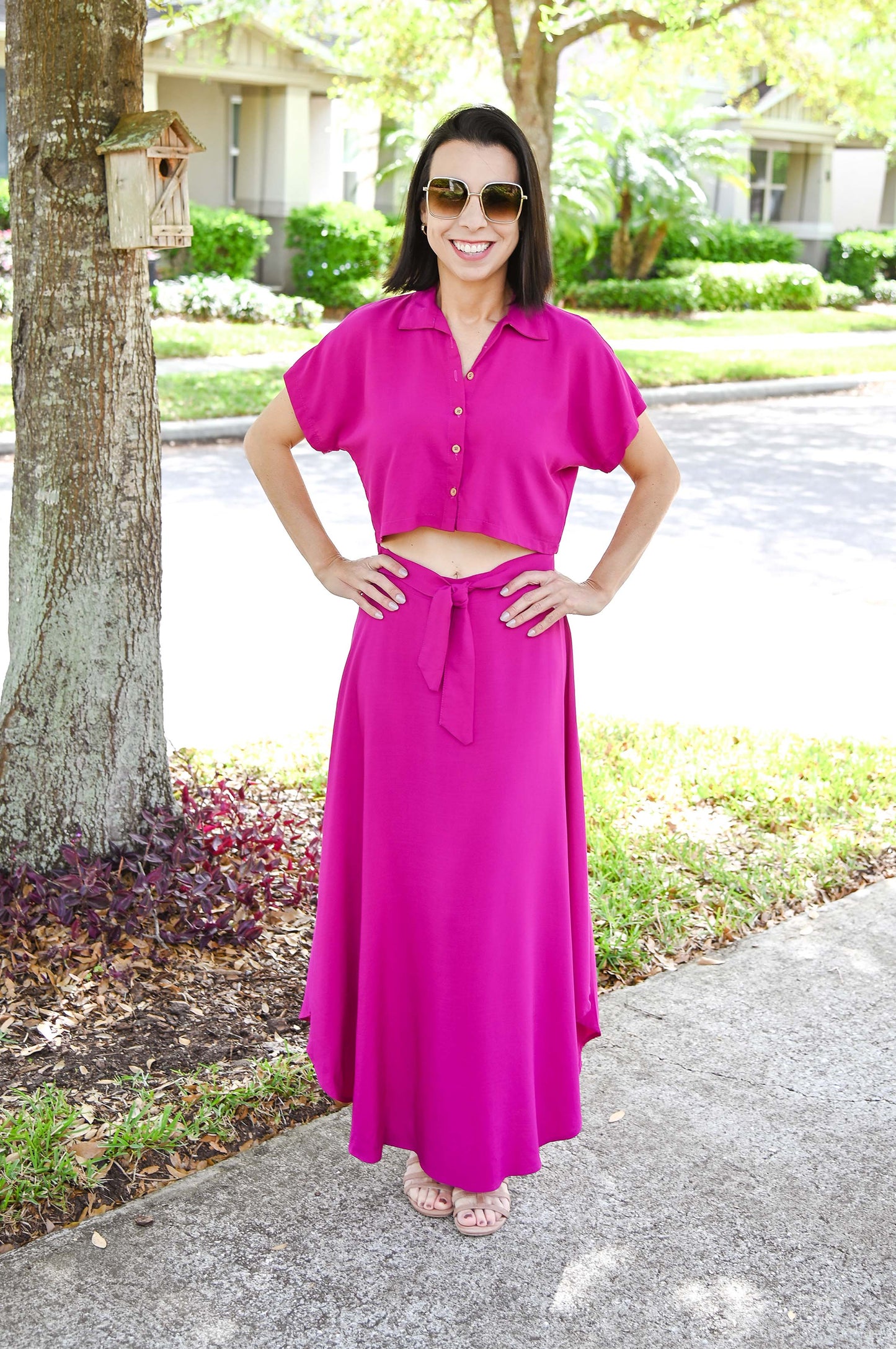 Palette Crop Top & Skirt 2-Piece Set | Royal Purple | Outfit Sets