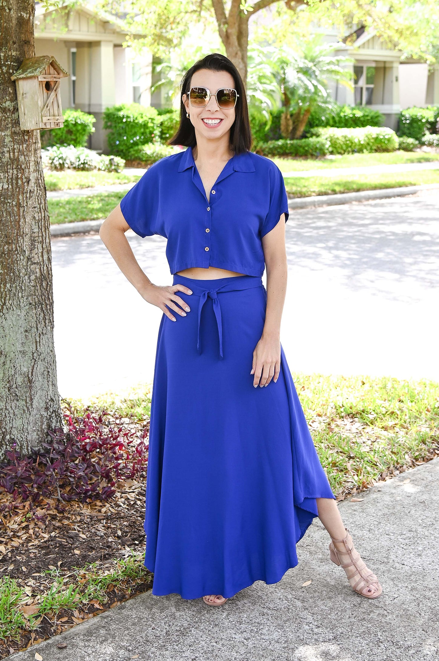 Palette Crop Top & Skirt 2-Piece Set | Blue | Outfit Sets