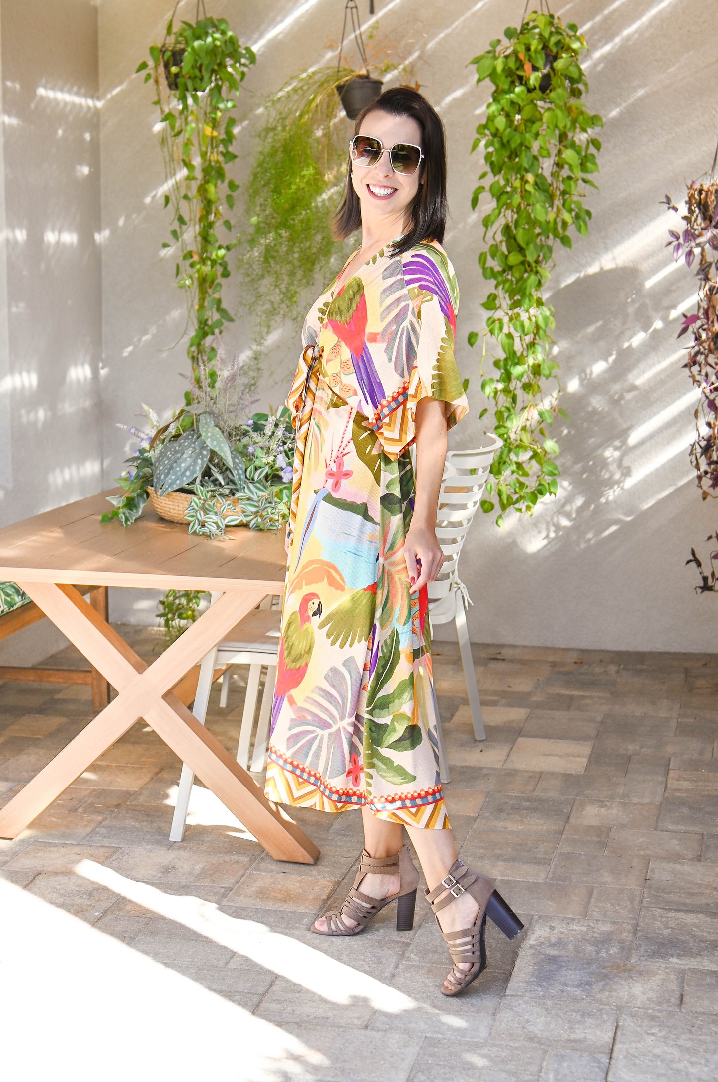 Paradise View Cut Out Midi Dress