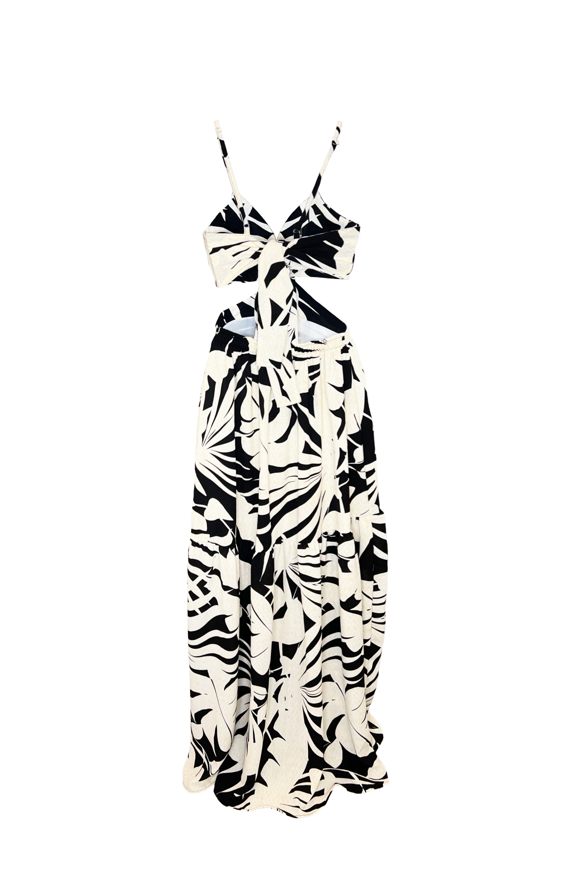 Flora Cut-Out Maxi Dress - Black