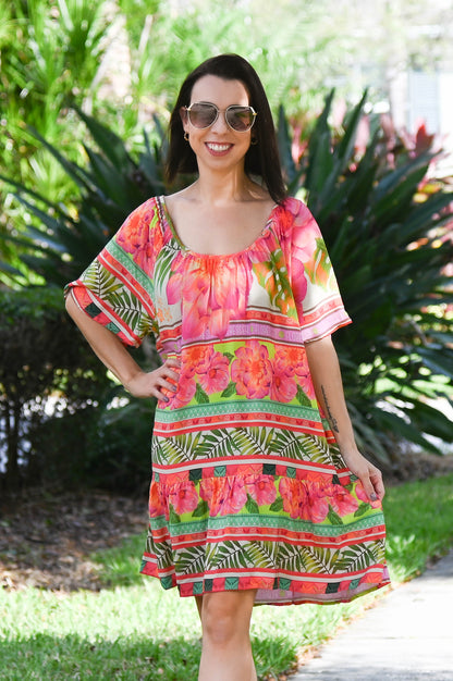 Floral Loose Waist Dress