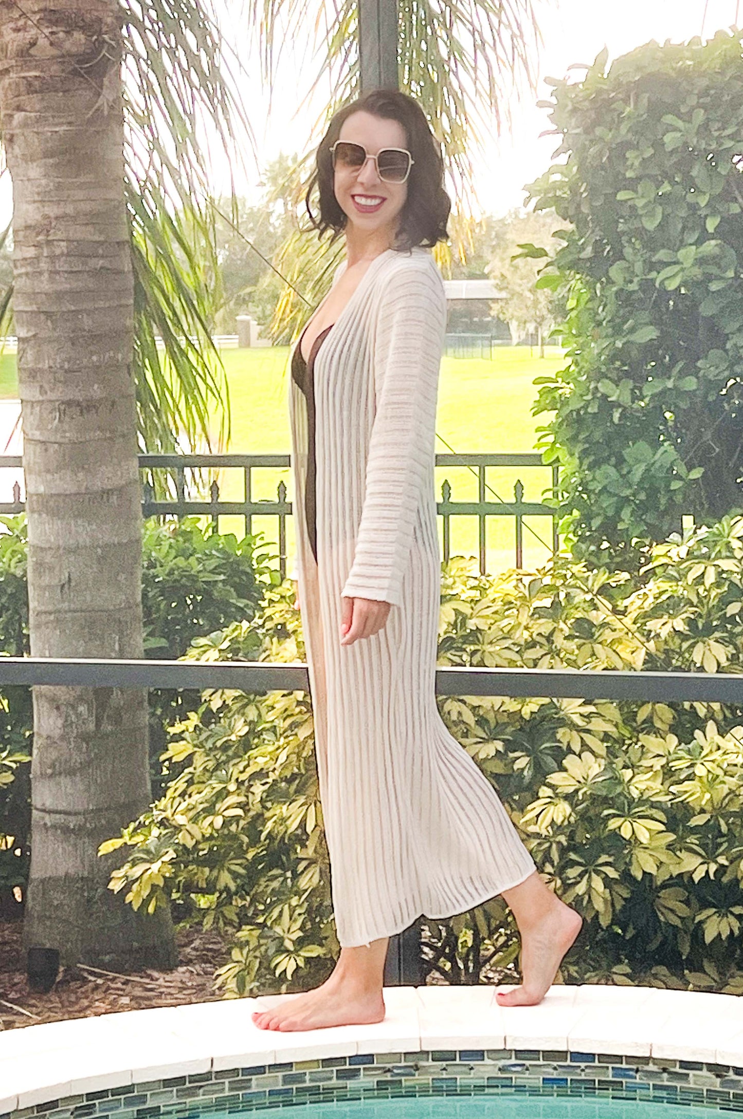 Island Kimono Cover Up | Ecru