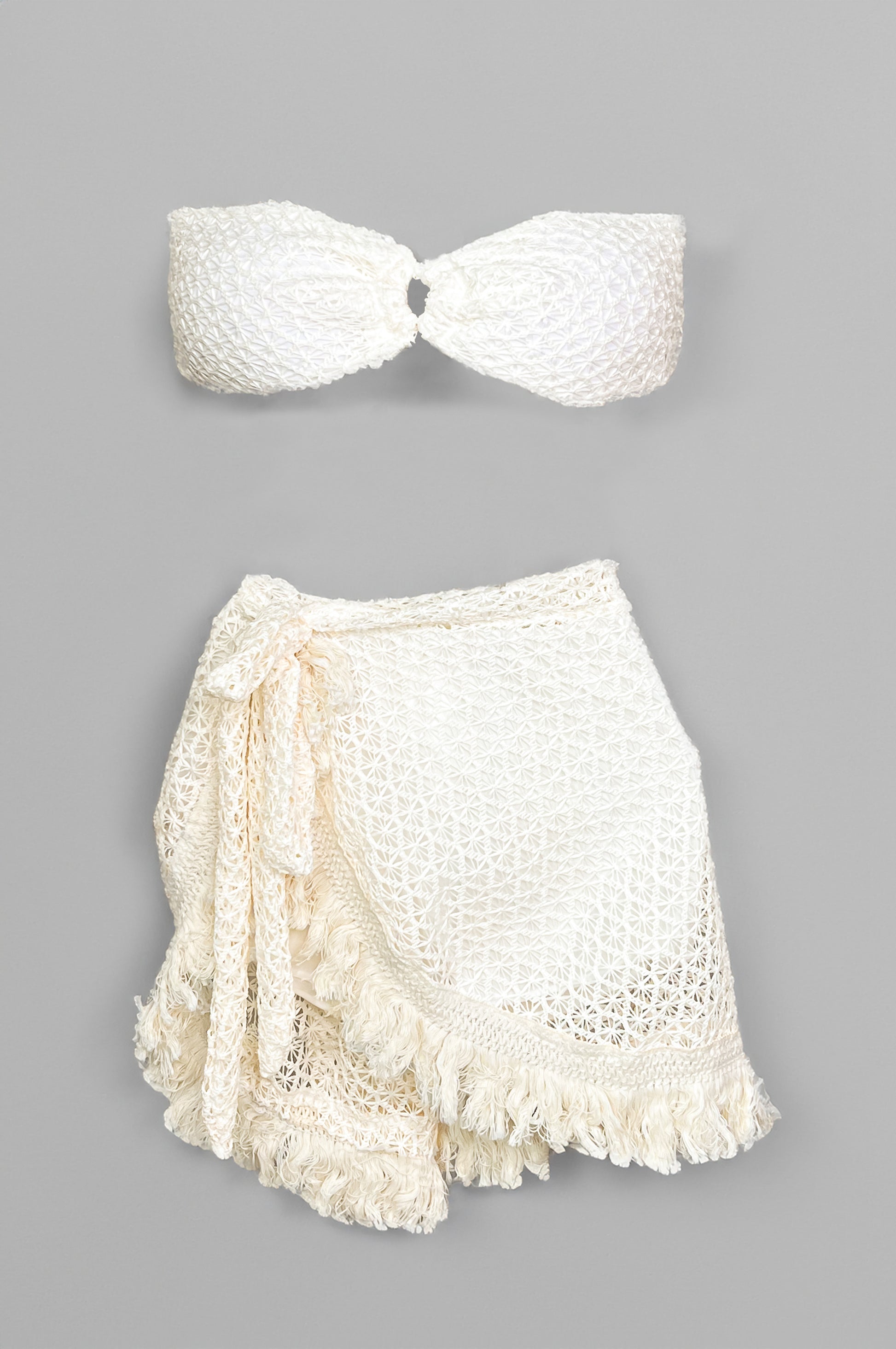Knit 3-Piece Wrap Skirt Set